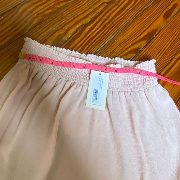Ramy Brooke NWT Stevie Smocked BLUSH PINK Mini Skirt Size Large, MSRP $175 - Picture 10 of 10